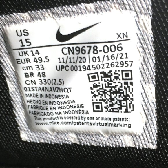 Nike Victori One Slide Sandals Mens Size 15 Black White Printed CN9678-006 - Picture 8 of 8